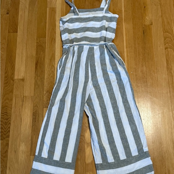Beachlunchlounge Mint green and white striped Beachy Jumpsuit women's XS - Picture 8 of 8